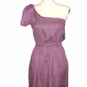 Maude one shoulder dress, polkadots, size small